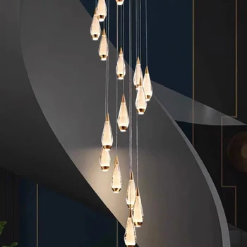 Скандинавский декор для дома, столовая, подвесной светильник, освещение в помещении, хрустальная лампа, подвесная люстра, светильники для гостиной