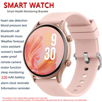 Смарт-Браслет Часы Женщины Мужчины Bluetooth Вызов Смарт-Часы Кислород В Крови Частота Сердечных Сокращений Водонепроницаемый Фитнес-Трекер Смарт-Часы Браслет