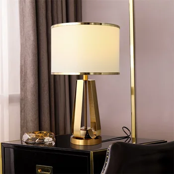 Современные настольные лампы прикроватные Роскошного дизайна Золотые Настольные лампы Home E27 Декоративные Для фойе Гостиной Офиса Спальни