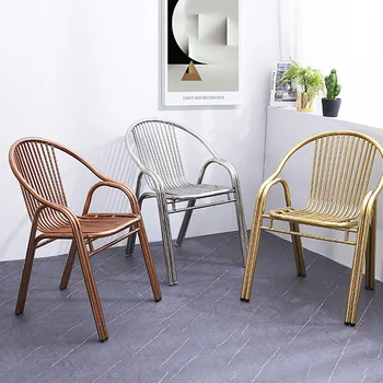 Современные стулья для гостиной, Переносные Роскошные Металлические стулья для столовой, Индивидуальные Sillas Plegables, Мебель для салона MQ50KT