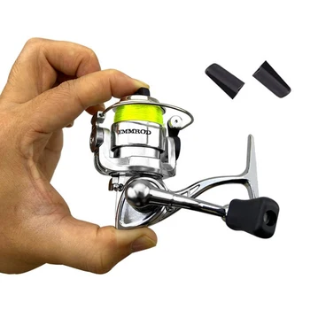 Спиннинговая катушка Pocket Mini 100 Рыболовные снасти Маленькая спиннинговая катушка 4.3: 1 Металлическая