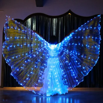 Танец живота Isis Wings Led Isis Wings Аксессуар для танца живота Крылья Костюм Крылья бабочки для взрослых с палочками Сумка для взрослых