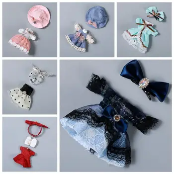 Ткань Ob11 Одежда для кукол Повседневное платье Одежда для кукол Molly Kawaii Cute Bjd 1/12 Одежда для кукол Игрушки для девочек