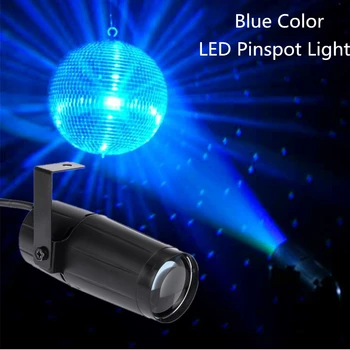 Точечный светильник с синим светодиодным лучом DJ Mirror Ball Spot Lighting для KTV Bar Club Party Disco Spot Lighting (1 шт. светодиодный точечный светильник)