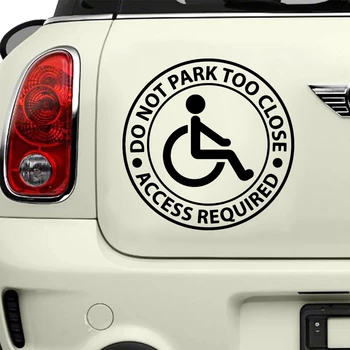 Требуется доступ на инвалидной коляске Виниловая наклейка на бампер автомобиля для инвалидов Наклейка для инвалидов