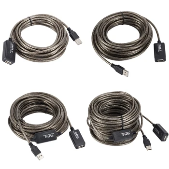 Удлинительный кабель USB2.0 от мужчины к женщине, активный ретранслятор, удлинитель сетевой карты, шнур