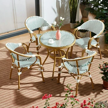 Уличный стол и стул из трех частей, наборы садовой мебели, французские обеденные наборы на открытом воздухе, стол и стул для домашнего сада, Z