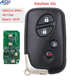 Умный Дистанционный Ключ 3 + 1 кнопка FSK312MHz-5290-ID74-WD03 WD04 Для Lexus Crown 2010-2013 Аварийный Ключ TOY48
