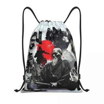 Философия жизни Айкидо Сумка на шнурке Мужская Женская Портативная спортивная сумка для тренажерного зала Японские рюкзаки для хранения покупок Samurai