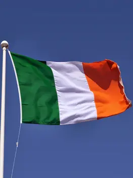 Флаг Ирландии 90x150 см Подвесной Полиэстер Зеленый Белый Оранжевый Ire Ir Ирландский Национальный флаг Ирландии Баннер страны
