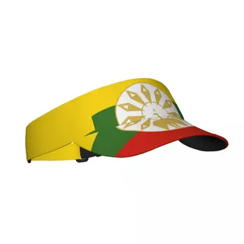 Флаг Штата Бирма Летняя Воздушная Солнцезащитная шляпа с козырьком, защита от ультрафиолета, верхняя пустая Спортивная солнцезащитная кепка для гольфа, бега