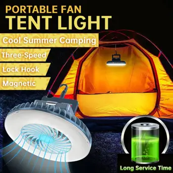 Фонарь для кемпинга, вентилятор для палатки, USB-аккумуляторная наружная аварийная лампа, Тактический мультитул для выживания, Легкое снаряжение для кемпинга