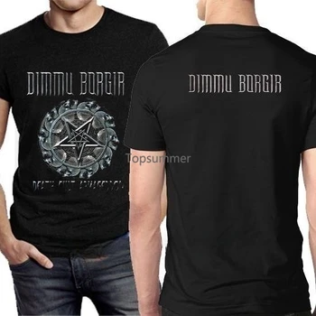 Футболка Dimmu Borgir с двумя сторонами, новая мужская футболка с круглым вырезом и короткими рукавами, топы, одежда