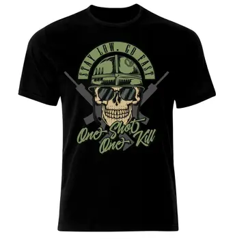 Футболка JHPKJArmy Military Special Force Fight Skull Crâne Totenkopf, Мужские Повседневные футболки из 100% хлопка, Свободный Топ, Новый
