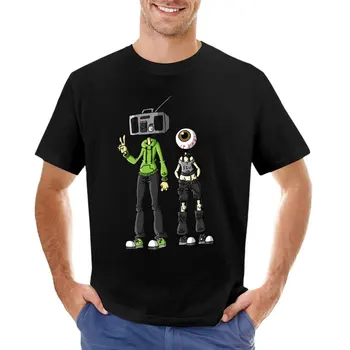 Футболка Object Heads, футболка оверсайз с коротким рукавом, футболка с рисунком, мужские футболки с длинным рукавом
