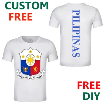 Футболка с надписью Philippines, сделанная своими руками, джерси с принтом Филиппинской нации, Флаг Республики, Дышащая быстросохнущая футболка для экстремальных видов спорта