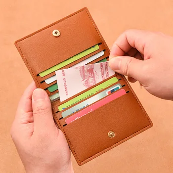 Хит продаж, сумка для карт, тонкий и компактный чехол для банковских удостоверений личности, бумажник для водительских прав, простой держатель для карт с защитой от размагничивания.