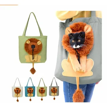 Холщовая сумка для домашних животных, Портативная сумка для переноски кошек, Мягкая сумка для домашних животных, сумка для домашних животных для путешествий, сумка для домашних животных с защитными молниями, Сумка для переноски домашних животных