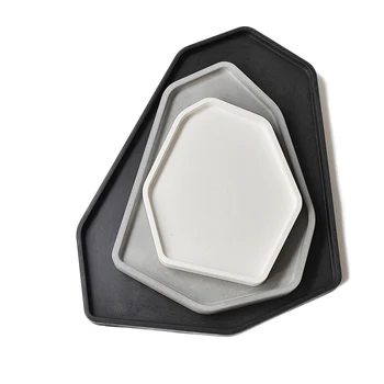 Цементный лоток Силиконовая форма Бетонная форма для хранения фруктовых тарелок Креативный набор Пластина Гипсовая форма Современная форма для поддонов в скандинавском стиле INS