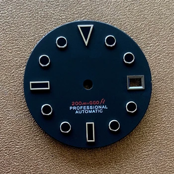 Циферблат NH35 28,5 мм Без светящегося черного циферблата для часов NH35 NH36 с автоматическим механизмом Аксессуары для мужских часов