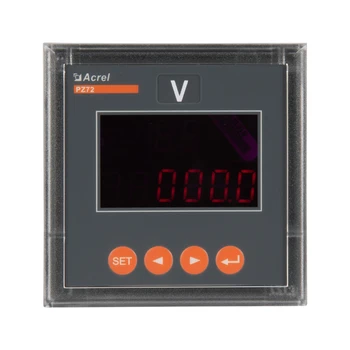 Цифровой вольтметр для однофазного монтажа на панели 220 В, измерение напряжения, анализатор мощности переменного тока PZ72-AV/C с RS485