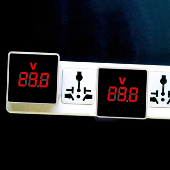 Цифровой мультиметр Измеритель напряжения ЕС Вилка переменного тока 50-380 В Вольтметр с подсветкой панели Монитор для измерения напряжения для домашнего офиса Промышленность