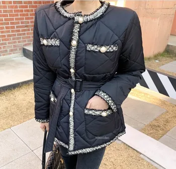 Черные дизайнерские пальто для подиума, женские однобортные осенне-зимние куртки для женщин, уличная Корейская модная элегантная одежда
