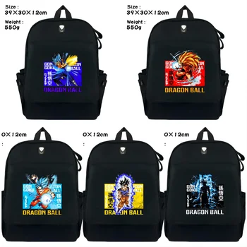Школьные рюкзаки Dragon Ball, черные сумки Goku для подростков, дорожные многофункциональные рюкзаки большой емкости