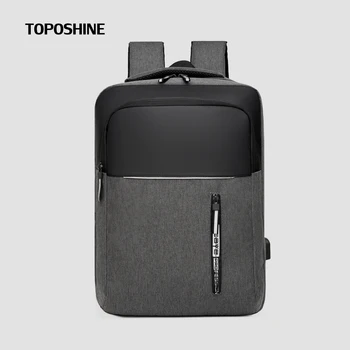 Школьный рюкзак в стиле пэчворк Toposhine с USB-зарядкой, мужской рюкзак для деловых поездок, для 15,6-дюймового ноутбука, школьных сумок для делового отдыха