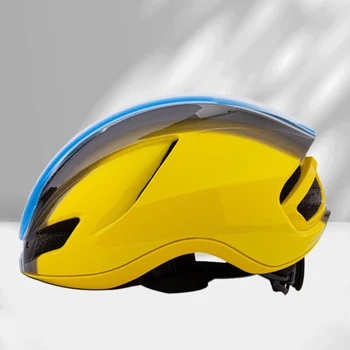 Шлем для шоссейного горного велосипеда, легкий защитный шлем, дышащий, с перезаряжаемым задним фонарем, велосипедное снаряжение