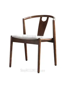 Японский Дизайнерский Обеденный стул Скандинавский Стул из массива дерева с маркировкой спинки Стул для отдыха Новый Стул в Китайском стиле